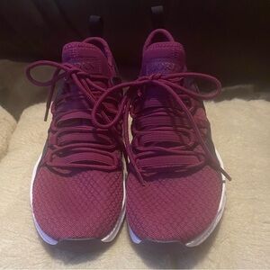 Brand new . Jordan sneakers , purple ish pink , tie up , no box size US 6